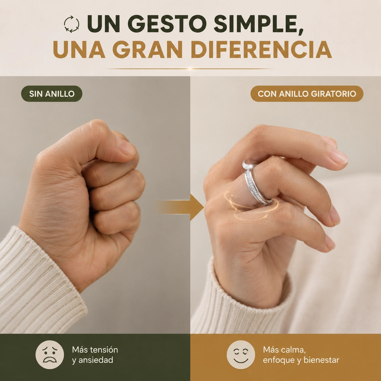El anillo que apaga tu ansiedad en segundos, sin pastillas