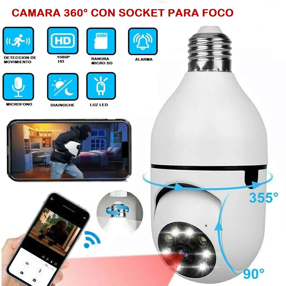 CAMARA DE ALTA SEGURIDAD CON VISION 360º🔄👀