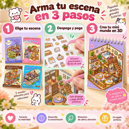 El set de pegatinas 3D que convierte 20 minutos de estrés en 20 minutos de paz