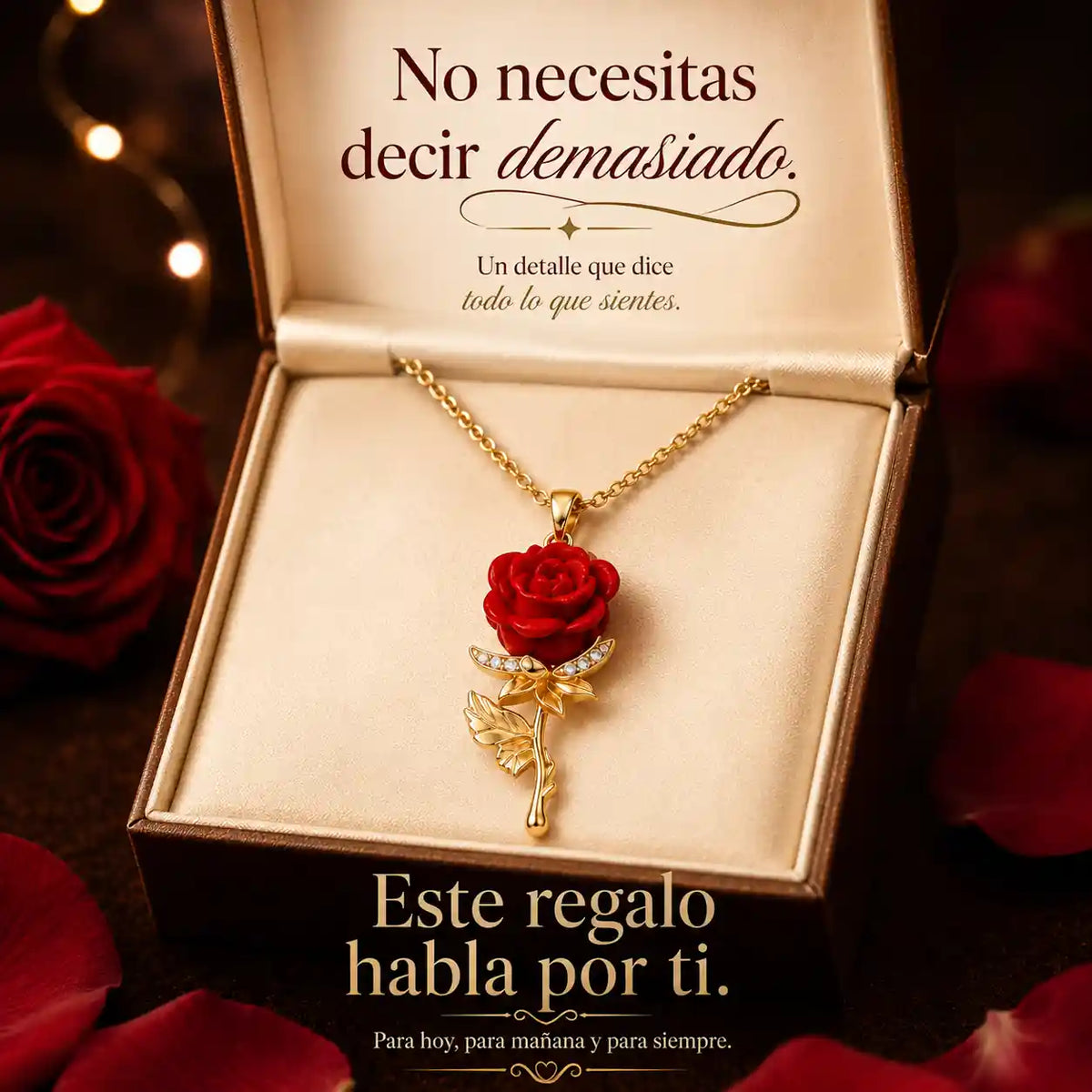 El collar que le recuerda todos los días que tu amor no se marchita