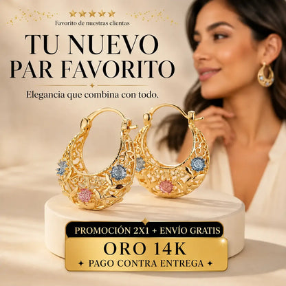 Los aretes chapados en oro 14K que transforman tu look en segundos