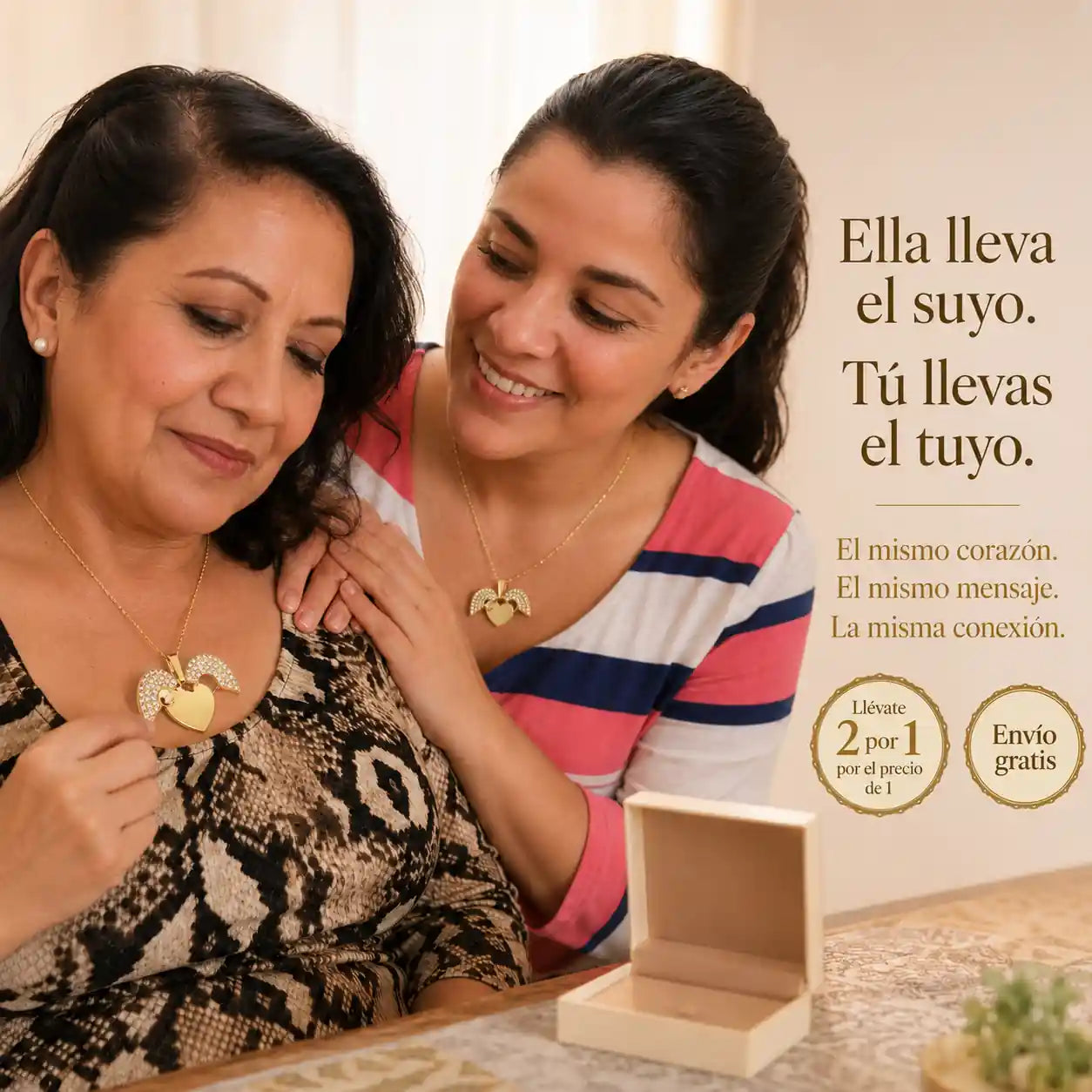 El collar que se abre cada mañana y le recuerda que están para siempre juntos