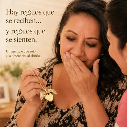 El collar que se abre cada mañana y le recuerda que están para siempre juntos