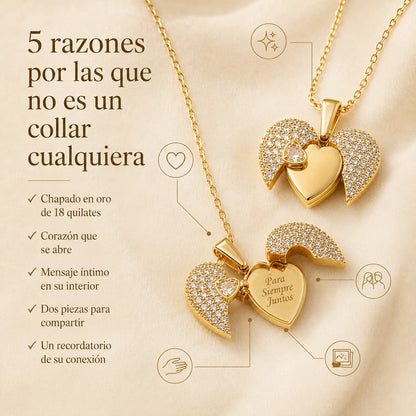 El collar que se abre cada mañana y le recuerda que están para siempre juntos