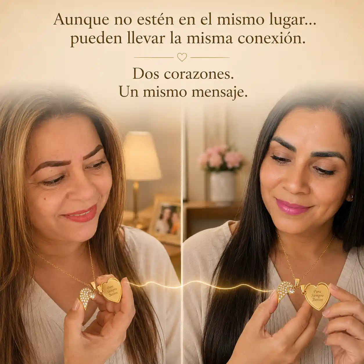 El collar que se abre cada mañana y le recuerda que están para siempre juntos