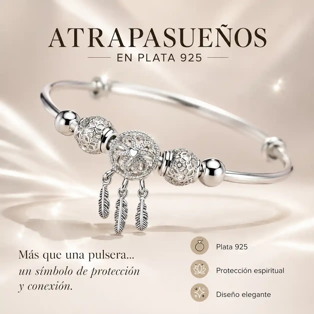 Un amuleto de plata para recordarle que no estás sola