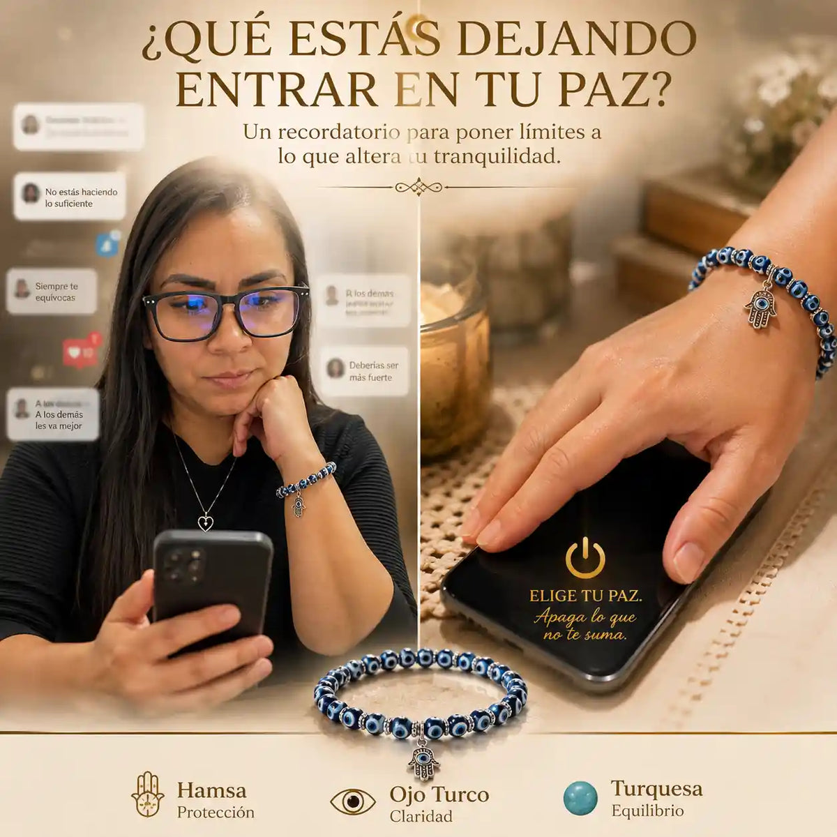 La pulsera que te recuerda proteger tu paz todos los días