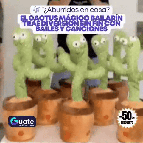 🌵Cactus Mágico Bailarín - Diversión Sin Fin para Grandes y Pequeños🌠